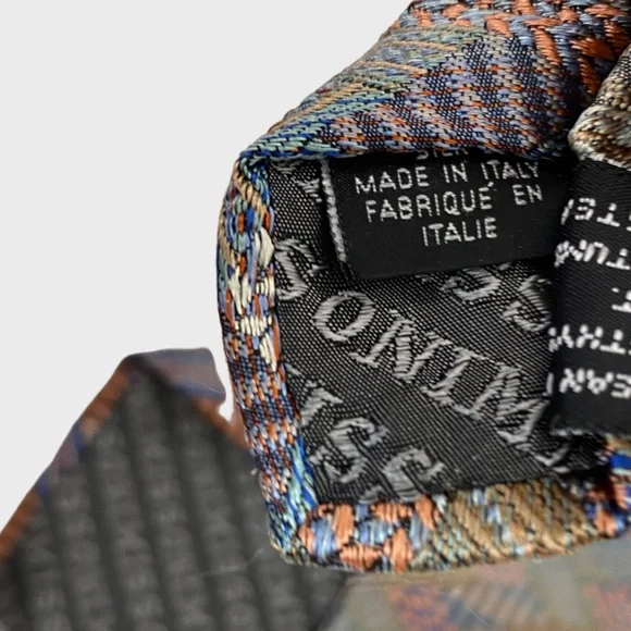 Missoni Multicolor Chevron Zig Zag Silk Tie